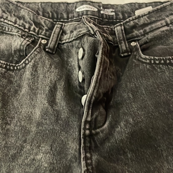 Old Navy- OG straight high rise jeans - size 14 - black denim - Picture 3 of 13